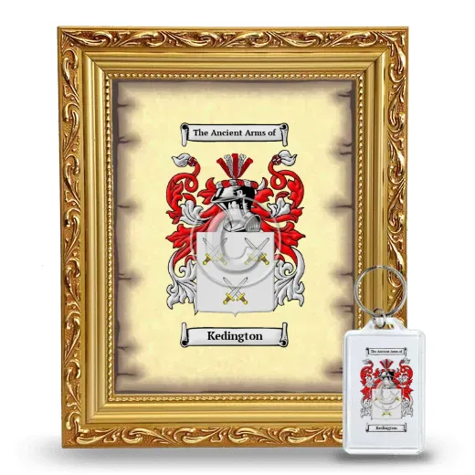 Kedington Framed Coat of Arms and Keychain - Gold
