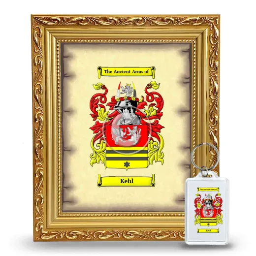 Kehl Framed Coat of Arms and Keychain - Gold