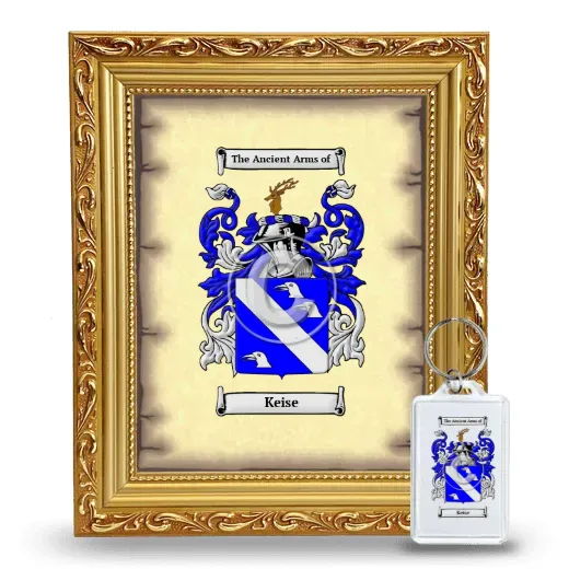 Keise Framed Coat of Arms and Keychain - Gold