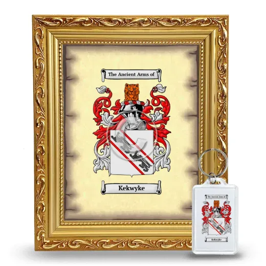 Kekwyke Framed Coat of Arms and Keychain - Gold