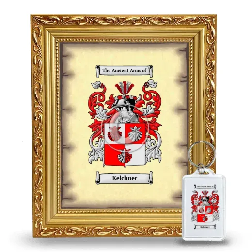 Kelchner Framed Coat of Arms and Keychain - Gold