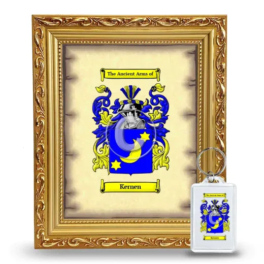 Kernen Framed Coat of Arms and Keychain - Gold