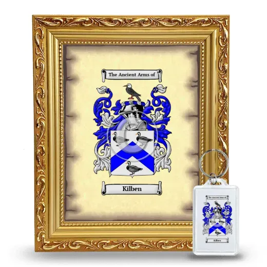 Kilben Framed Coat of Arms and Keychain - Gold