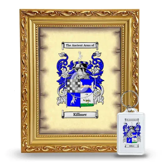 Killmer Framed Coat of Arms and Keychain - Gold