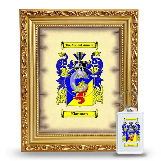 Klauman Framed Coat of Arms and Keychain - Gold