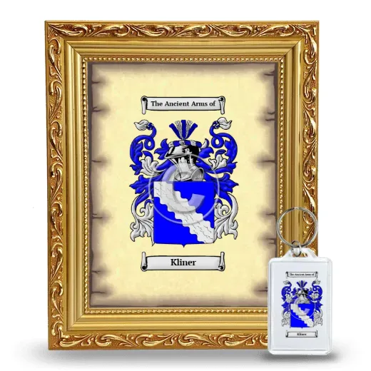 Kliner Framed Coat of Arms and Keychain - Gold