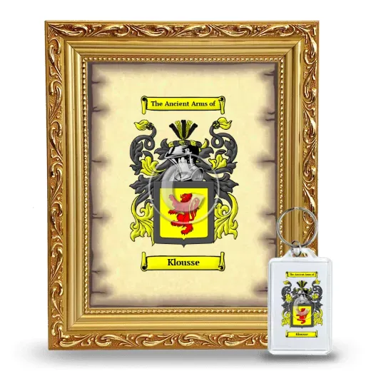 Klousse Framed Coat of Arms and Keychain - Gold