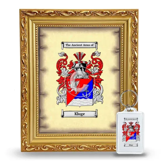 Kluge Framed Coat of Arms and Keychain - Gold