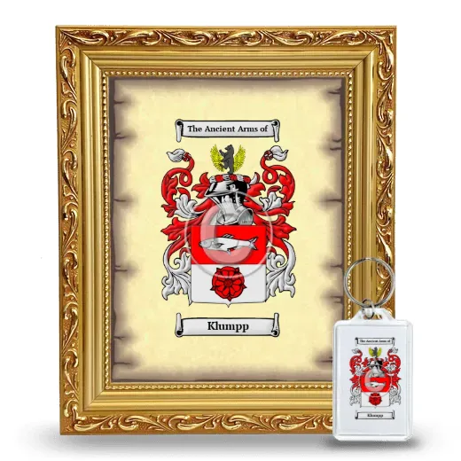 Klumpp Framed Coat of Arms and Keychain - Gold