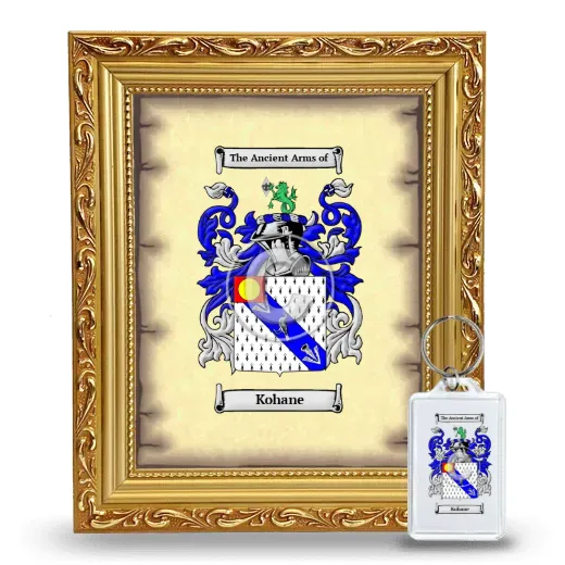 Kohane Framed Coat of Arms and Keychain - Gold