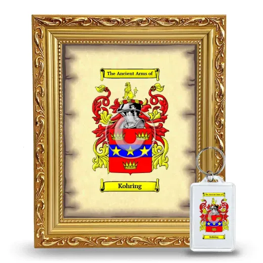 Kohring Framed Coat of Arms and Keychain - Gold