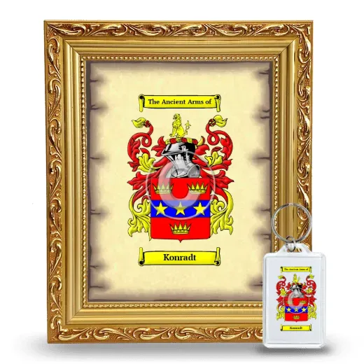 Konradt Framed Coat of Arms and Keychain - Gold