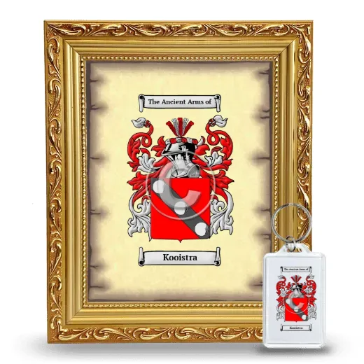 Kooistra Framed Coat of Arms and Keychain - Gold