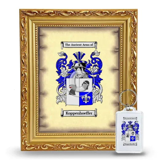 Koppenhoeffer Framed Coat of Arms and Keychain - Gold