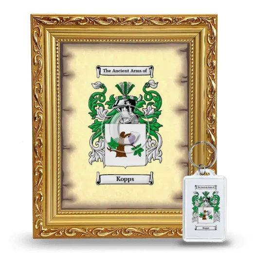 Kopps Framed Coat of Arms and Keychain - Gold