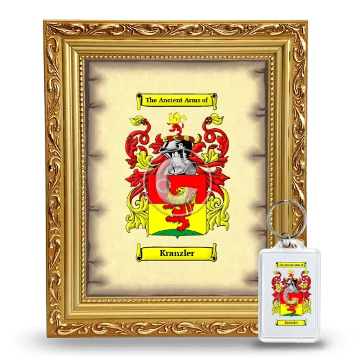 Kranzler Framed Coat of Arms and Keychain - Gold