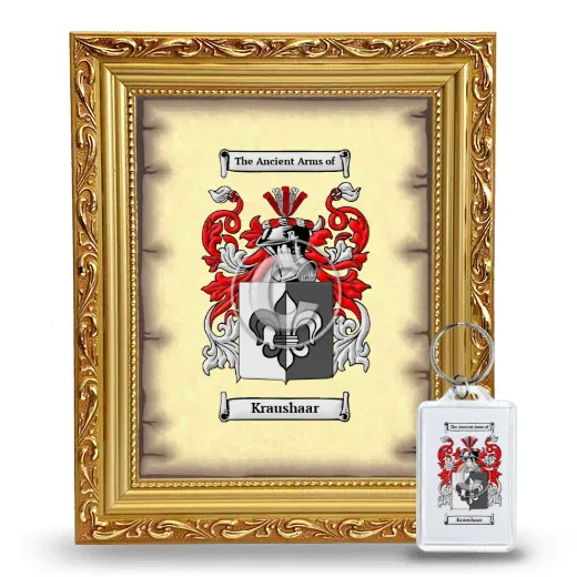 Kraushaar Framed Coat of Arms and Keychain - Gold