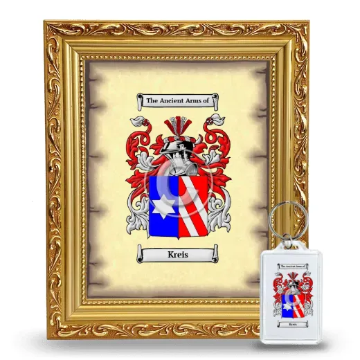 Kreis Framed Coat of Arms and Keychain - Gold