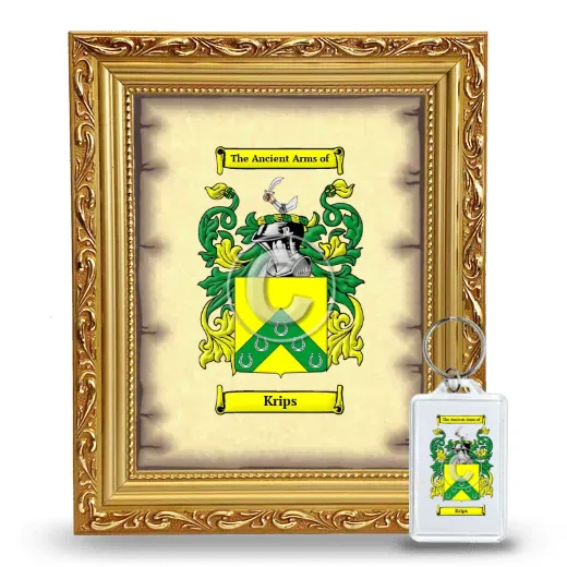 Krips Framed Coat of Arms and Keychain - Gold