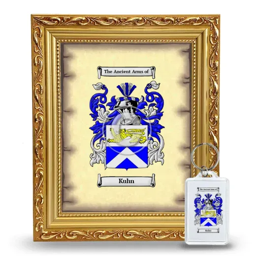 Kuhn Framed Coat of Arms and Keychain - Gold