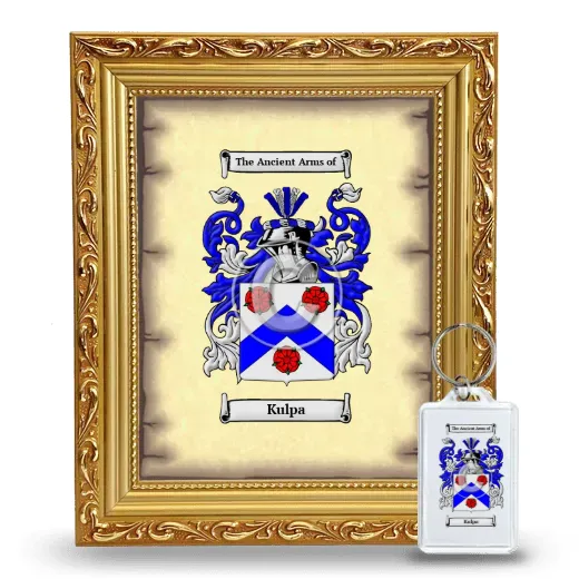 Kulpa Framed Coat of Arms and Keychain - Gold