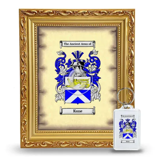 Kune Framed Coat of Arms and Keychain - Gold