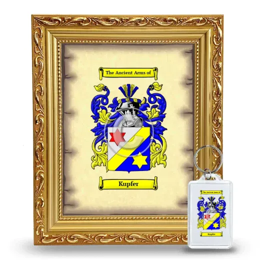 Kupfer Framed Coat of Arms and Keychain - Gold