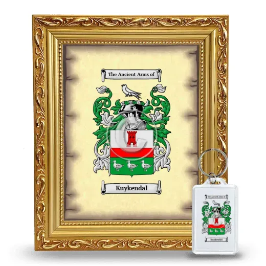 Kuykendal Framed Coat of Arms and Keychain - Gold