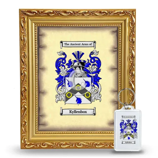Kyllenbox Framed Coat of Arms and Keychain - Gold