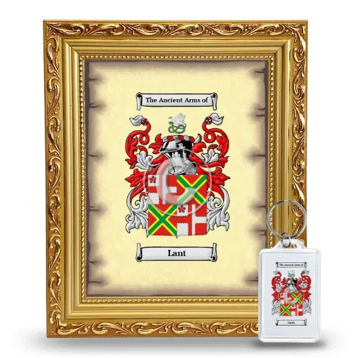 Lant Framed Coat of Arms and Keychain - Gold