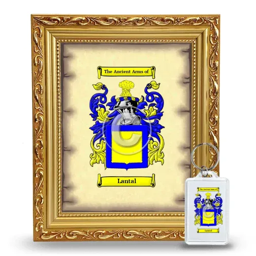 Lantal Framed Coat of Arms and Keychain - Gold