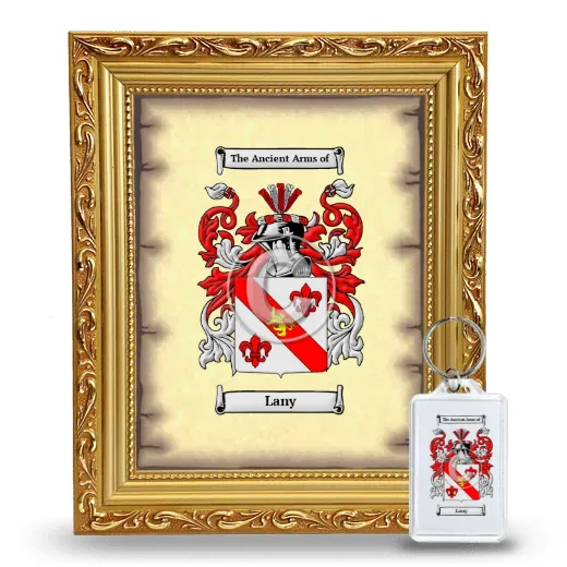 Lany Framed Coat of Arms and Keychain - Gold