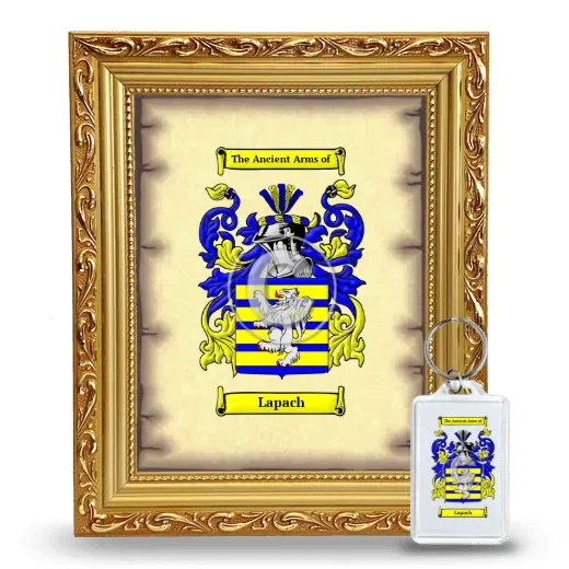 Lapach Framed Coat of Arms and Keychain - Gold