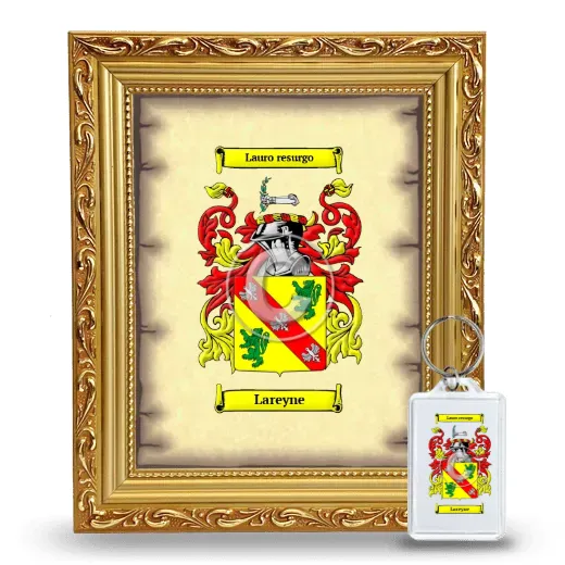 Lareyne Framed Coat of Arms and Keychain - Gold