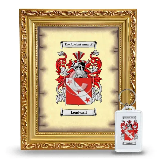 Leadwall Framed Coat of Arms and Keychain - Gold