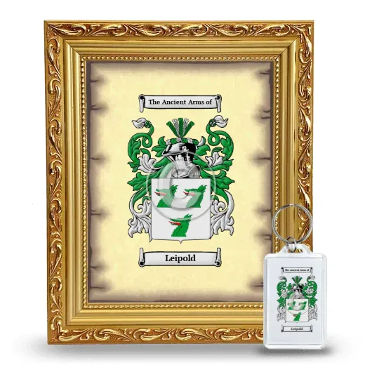 Leipold Framed Coat of Arms and Keychain - Gold