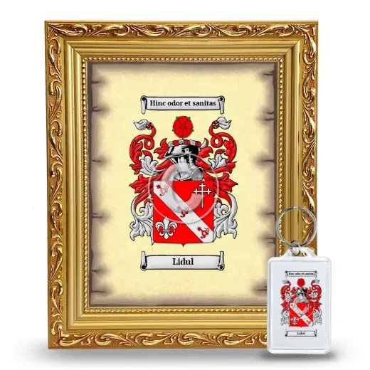 Lidul Framed Coat of Arms and Keychain - Gold