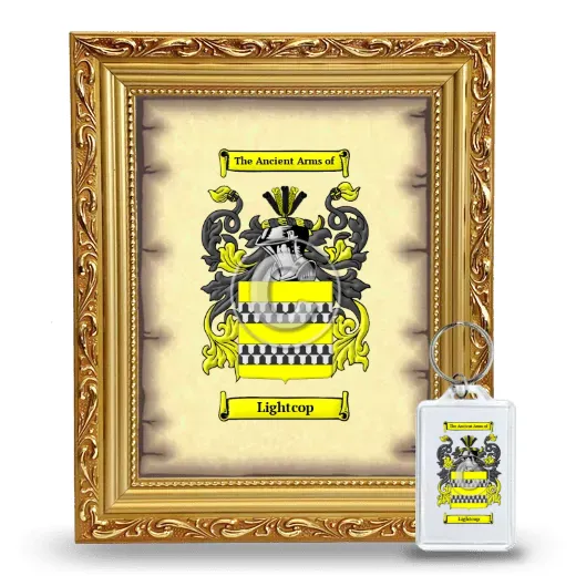 Lightcop Framed Coat of Arms and Keychain - Gold