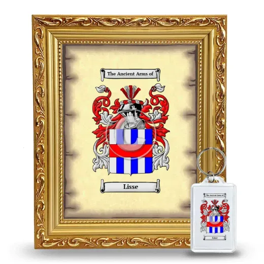 Lisse Framed Coat of Arms and Keychain - Gold