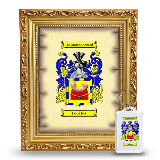 Lobatos Framed Coat of Arms and Keychain - Gold
