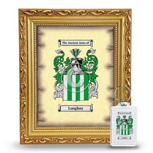 Longhay Framed Coat of Arms and Keychain - Gold