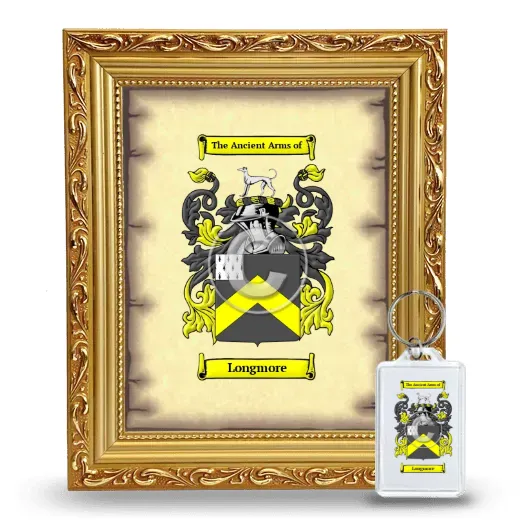 Longmore Framed Coat of Arms and Keychain - Gold