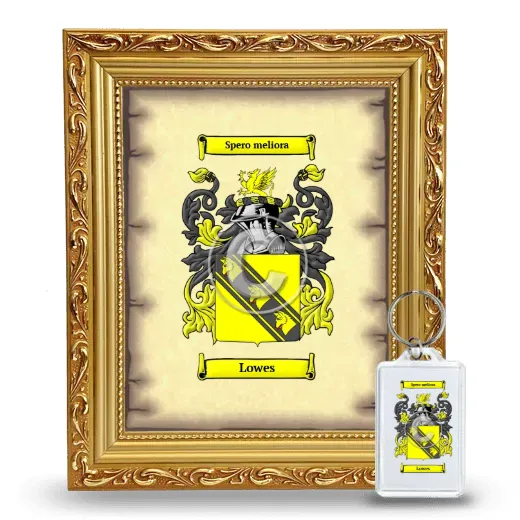 Lowes Framed Coat of Arms and Keychain - Gold