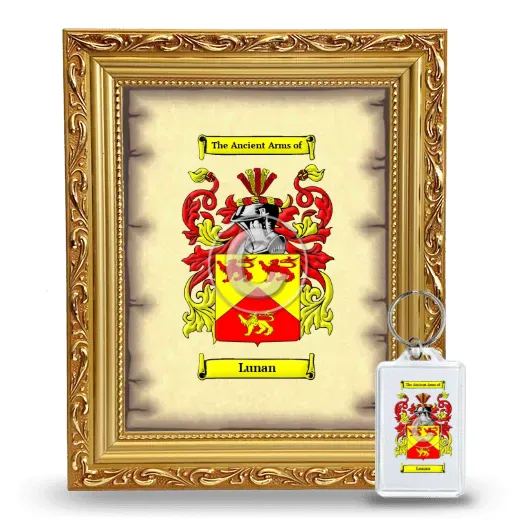 Lunan Framed Coat of Arms and Keychain - Gold