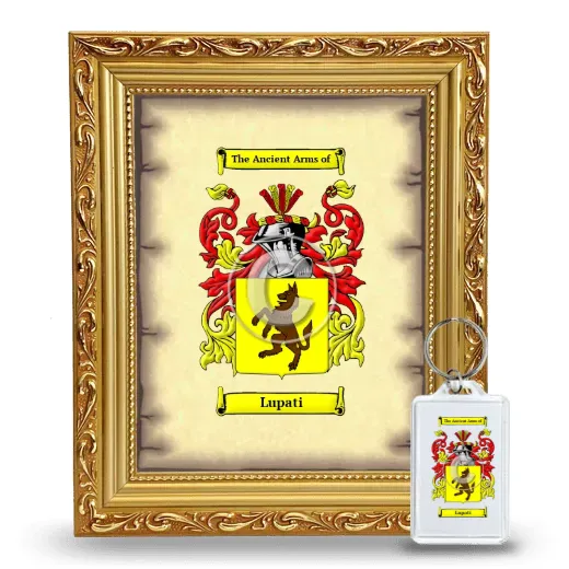 Lupati Framed Coat of Arms and Keychain - Gold