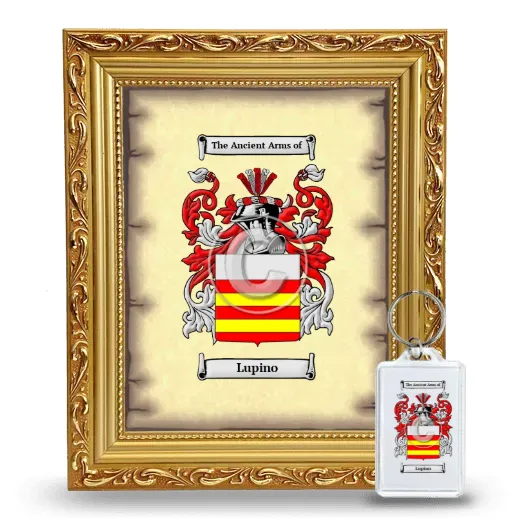 Lupino Framed Coat of Arms and Keychain - Gold
