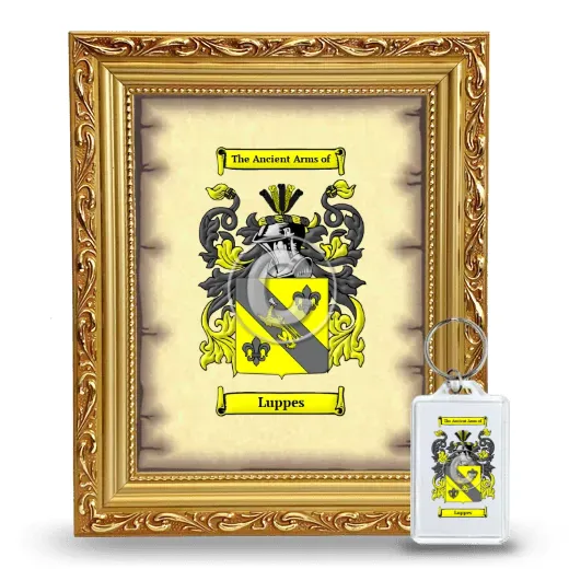 Luppes Framed Coat of Arms and Keychain - Gold