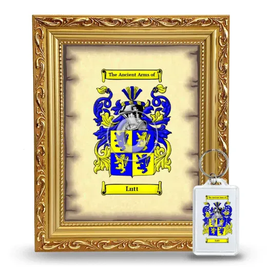 Lutt Framed Coat of Arms and Keychain - Gold