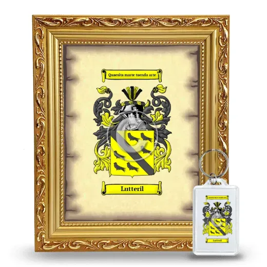 Lutteril Framed Coat of Arms and Keychain - Gold