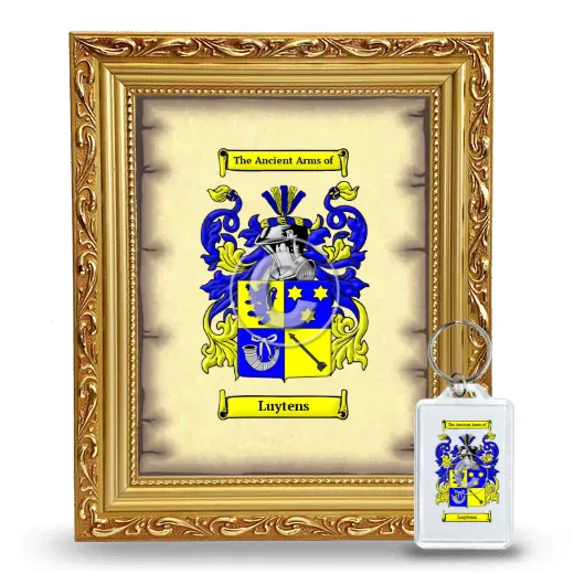 Luytens Framed Coat of Arms and Keychain - Gold